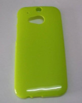 Силиконов гръб ТПУ гланц за HTC ONE M8 / HTC ONE 2 зелен